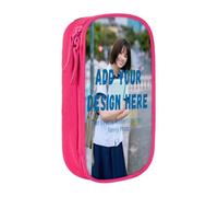 GZYZXP Pencil Case Personalised Custom Photo & Text Double Layer Large Capacity Double-Layer Pencil Bag, Personalised School Stationery Case, Custom Gift for Friends & Family