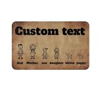 GZYZXP Personalised Door Mat, Custom Floor Mat, Welcome Door Mat, Washables Family Door Mat, with Your Picture Photo Text Logo, Doormat Rug for Entryway, Patio, Hallway, Indoor Outdoor