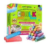 gzzhongheng 30 Jumbo Chalks for Kids - Giant Chunky Pavement Chalk Set - Washable Colourful Sidewalk Chalk for Outdoor Drawing, Garden Play, Driveway Art & Creative Fun