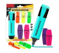 gzzhongheng 6 Pack Assorted Highlighter Pens - Classic & Mini Highlighters Set | No Bleed Smear-Free Ink | Vibrant Pastel Colours | Chisel Tip Markers for School, Study, Office, Notes & Journals