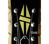H-111DH-GD Inlay Stickers, Diamond Hatch Decals Headstock Peghead (Gold)