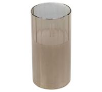 URBNLIVING LED Flameless Battery Operated Candle Light in Grey Pillar Glass Jar Realistic Flickering Table Decor Ornament with Three Settings Functions Available in Sizes H15cm