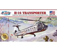 H-16 Piasecki Transporter Helicopter with Swivel Stand and Trading Card 1:96 Sca