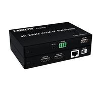 H.265 4K 200M HDMI IP KVM Extender 656Ft, over Cat5e/6 HDMI KVM Matrix Extender with USB by Network Switch one to many Support Mouse Keyboard (TX+RX)