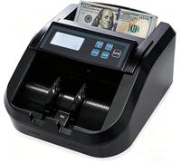 H-308 Bill Counter Money Counter Machine - Batch Mode, Banknote Counter with LCD Display, UV/MG/IR Detection, Value Count/Add+Value/Add+Batch Mode, 1100 Pcs/Mins, Only Supports USD Detection（Black）