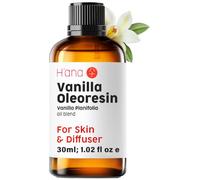 H’ana Pure Vanilla Essential Oil for Diffuser & Skin (30 ml) - 100% Undiluted Therapeutic Grade Vanilla Oleoresin Essential Oil - Fragrant and Long Lasting Vanilla Oil Perfume