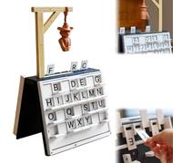 H-angman Game, 2026 New 3D Printed Magnetic Chess Set, Portable Books Design Board Games, Vocabulary Words Spelling Challenge Table Board Games Four In A Row, Sea Battle, Backgammon, Mancalaes (A)