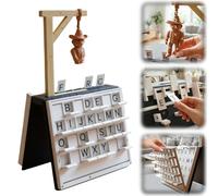 H-angman Game, Playbook Hangman Game, 3D Printed Magnetic Chess Set Folding Compact Table Games Vocabulary Spelling Challenge Family Adult Party Board Games (A)