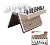 H-angman, Magnetic H-angman Game In A Book, 3D Printed Magnetic Chess Set, Portable Books Design H-angmans Game For Adults, Vocabulary Words Spelling Challenge Table Board Games (Chess)