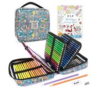 H & B 120Pcs Oil Based Coloured Pencils with Colouring Book Colouring Pencils Set for Adults Artists Beginners (120QL)