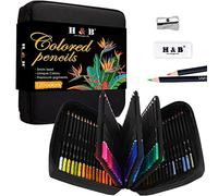 H & B 122pcs Coloured Pencils Drawing Pencil Set Oil Based Artist Pencils Professional Colouring Pencils for Adults Beginners Art Supplies with Eraser In Zipper Case