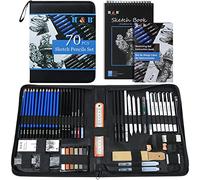 H & B 70 Pack Sketching Pencil Set with Sketchbook, Professional Sketch Pencils for Drawing, Art Supplies for Adults, Artists, Beginners