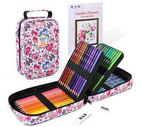 H & B 72 Colouring Pencils Set with Portable Zipper Bag Sketchpad Drawing & Art Supplies Kit Professional Colored Sketching Pencils Coloured Pencils for Artists Kids Adults Teens