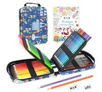 H & B Colouring Pencils 72Pcs Oil Based Coloured Pencils with Colouring Book Colouring Pencils Set for Adults Artists Beginners(72TK)