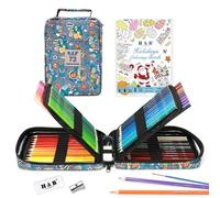 H & B Colouring Pencils 72Pcs Oil Based Coloured Pencils with Colouring Book Colouring Pencils Set for Adults Artists Beginners (72QL)