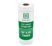 H.B.I. Products Cut Away Machine Embroidery Stabilizer 15” x 25 Yd Roll - 2.5 Ounce Cutaway