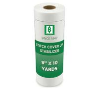 H.B.I. Products Soft & Cozy Stitch Cover 9" x 10 Yard Roll Woven Iron On Cover Up Stabilzer for Machine Embroidery Lightweight Stabilizer
