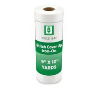 H.B.I. Products Soft & Cozy Stitch Cover 9" x 10 Yard Roll Woven Iron On Cover Up Stabilzer for Machine Embroidery Lightweight Stabilizer