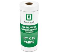 H.B.I. Products Wash Away Water Soluble Embroidery Stabilizer 10" x 25 Yd for Machine Embroidery, AMZ-035-1025