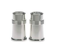 H.Bauer jun. Salt and Pepper Shaker Set of 2 - Refillable - 6 cm High - Metal - Silver-Plated - Round - Small - Simple
