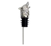 H.Bauer jun. Stainless Steel Bottle Pourer with Fox Motif Diameter 3 cm Length 4 cm