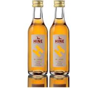 H By Hine Fine Champagne Cognac VSOP, Lively and Elegant, Ideal for Cocktails or Served Neat, Vivacious Nose and Delicate Palate, Young and Original Brandy, 5cl, 40% ABV (Pack of 2)