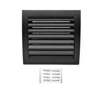 H&C VENT Anthracite Ventilation Grille with Insect Protection 6 x 6Inch / 150 x 150mm │ Vent Cover │ Extractor Air Vent Covers for Inside and Outside use │ Pipe Covers │ for Wall Door Window