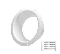 H&C Vent Connector Flange │ Air Ventilation Pipe Connectors for Ducting Flex Aluminium Tube PVC Duct Flexible Hose │ Wall Plate Backdraft Shutter Gravity Valve │ Tumble Dryer Extractor fan Conditioner