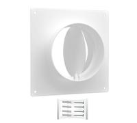 H&C Vent Connector Flange │ Air Ventilation Pipe Connectors for Ducting Flex Aluminium Tube PVC Duct Flexible Hose │ Wall Plate Backdraft Shutter Gravity Valve │ Tumble Dryer Extractor fan Conditioner