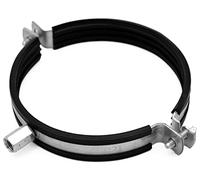 H&C VENT Duct Pipe Clamp Hose with Rubber Sealing - Insert │Air Ventilation Mounting Bracket│Round Ducting Exhaust Holder│for Metal Plastic PVC Aluminium and Draining Pipes (Ø 160 mm / 6.3")