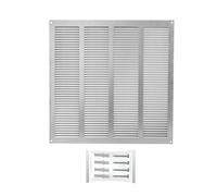 H&C VENT Galvanised Air Vent Grille 400 x 400 mm with Mosquito Net - Exhaust Pipe Fan - Extraction Ventialtion - Exterior Interior - VMC Air Extractor Cover - Air Conditioner