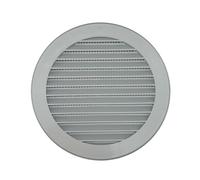 H&C VENT Grey 150 mm / 5.9” Ventilation Grille │ Plastic Vent Cover with Insect Protection │ Extractor Air Vents Covers for Inside Outside│ Duct Pipe Grilles For External Internal Wall Door Window