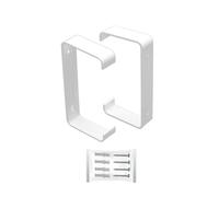 H&C VENT Pipe Bracket 2 x 4 Inch Clamps for Flat Duct Ventilation Systems 55 x 110 mm PVC - Pack of 2 - Rectangular HVAC Element