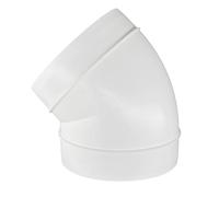 H&C VENT Ventilation 45 Degree Elbow Bend Connector │ Round Ducting Adaptor │ Plastic Air Vent │ Flexible or Solid PVC Duct Pipe │ Joint Hose Connector │ Tumble Dryer Extractor fan Conditioner Air Con