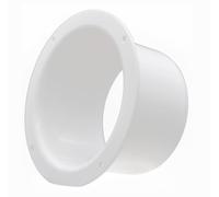 H&C VENT Wall Flange Diameter 4 Inch Inlet Pipe Connector for Ventilation Duct PVC - Diameter 100 mm - Wall Plate HVAC Air System Element, White
