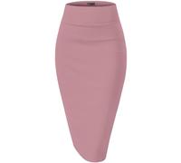 H&C Womens Premium Nylon Ponte Stretch Office Pencil Skirt Made in USA