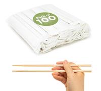 H&Co Bamboo Twin Chopsticks | 100 Pairs | 21 cm | Eco-Friendly | Compostable | Disposable