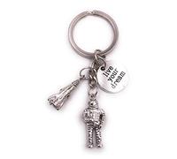 H-Customs Astronaut Universe Rocket Dream Key Chain Pendant Silver Metal
