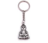 H-Customs Buddha Buddhism Buddhafigur Keychain Silver metal pendant