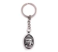 H-Customs Buddha Buddhism keyring pendant silver metal