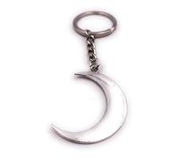 H-Customs Crescent Moon Sky Sleeping Daytime Silver Keychain Pendant
