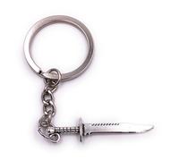 H-Customs Dagger Knife Sword Knight Key Ring Pendant Silver metal