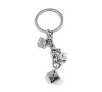 H-Customs Dice dice gambling silver keychain pendant