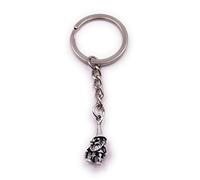 H-Customs Dwarf elf mythical creature fairy tale with hat silver key chain pendant