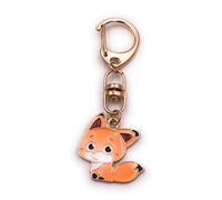 H-Customs Fox Small Red Fox Cute Gold Carabiner Key Chain Pendant