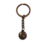 H-Customs Globe Earth Globe Key Ring Pendant Bronze metal