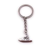 H-Customs Jet Ski Jet Boat Watermottor Rider Silver Keychain Pendant