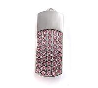 H-Customs Metal box with pink stones Silver USB Stick 32 GB USB 3.0
