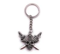 H-Customs Pirate sign key chain pendant silver metal