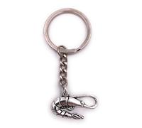 H-Customs Shrimp Greenland Crab Keychain Silver Metal Pendant